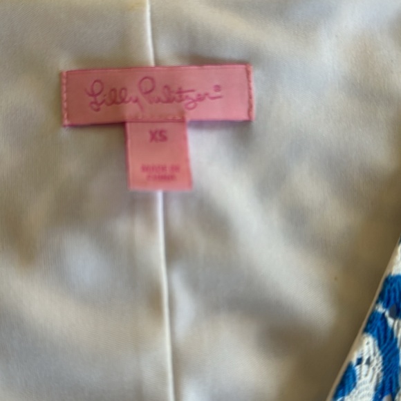 Lilly Pulitzer, blue and white dress with bell sleeves - Picture 5 of 7